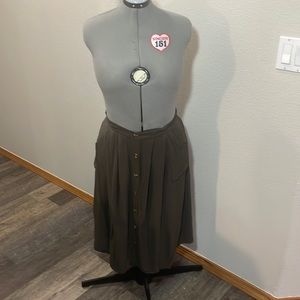 Light weight midi olive skirt